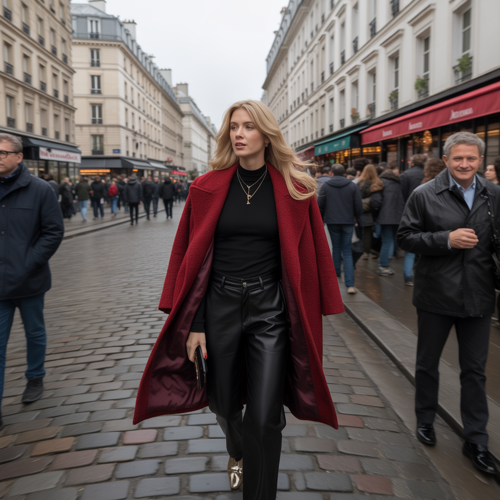 20 Best Chic Fall Outfits to Elevate Your Autumn Style 10 Leather Pants with Oversized Coat