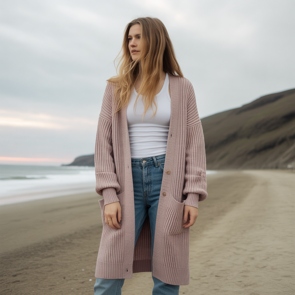 18 Best Classy Fall Outfits to Elevate Your Autumn Style 9 Long Cardigan with Fitted Jeans