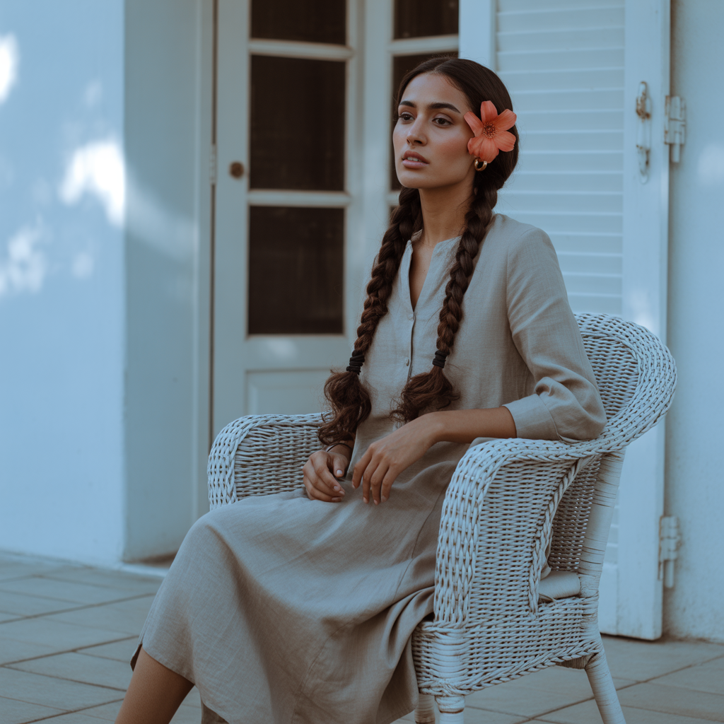 Monochrome Neutrals with Feminine Touches