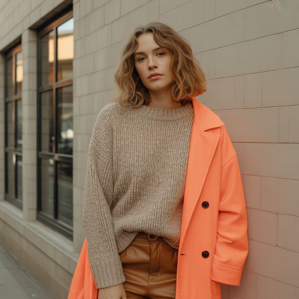 18 Best Classy Fall Outfits to Elevate Your Autumn Style 5 Neutral Knit with Leather Pants