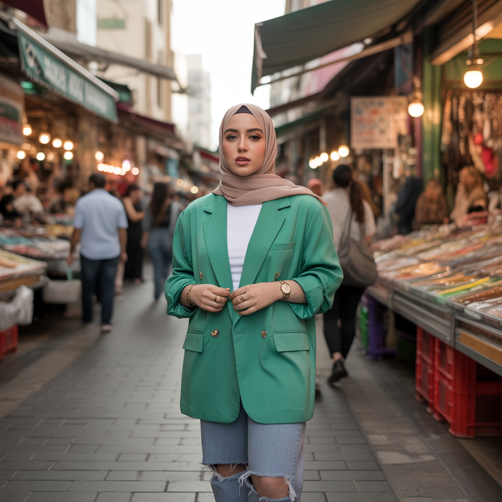 15 Best Trendy Grunge Fall Outfits to Rock This Season 13 Oversized Blazer with Distressed Jeans