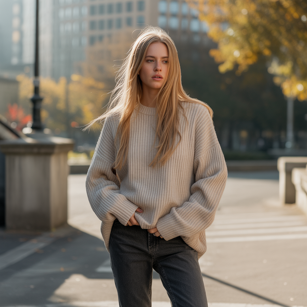 Oversized Knit with Skinny Jeans