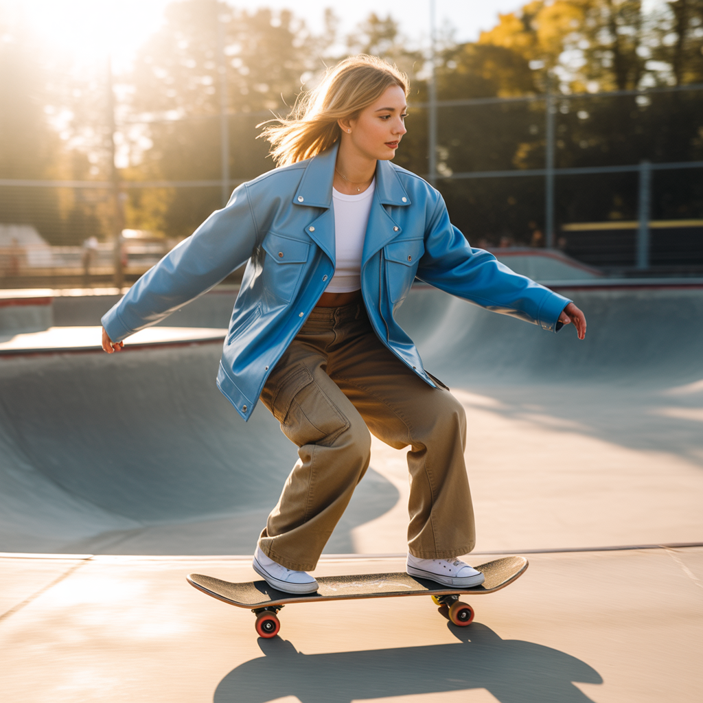 20 Best Baddie Fall Outfits to Slay This Season 1 Oversized Leather Jacket with Cargo Pants