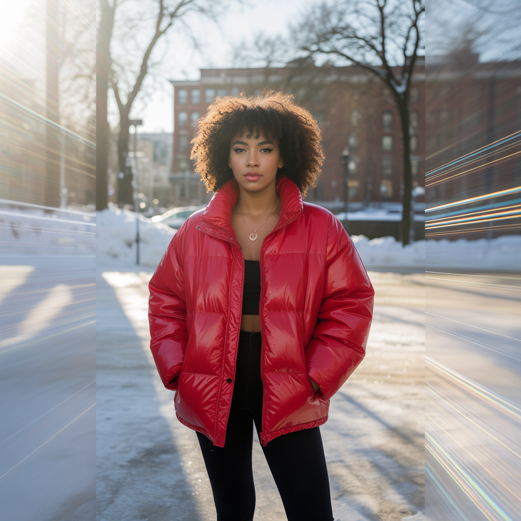 Oversized Puffer Jacket with Leggings