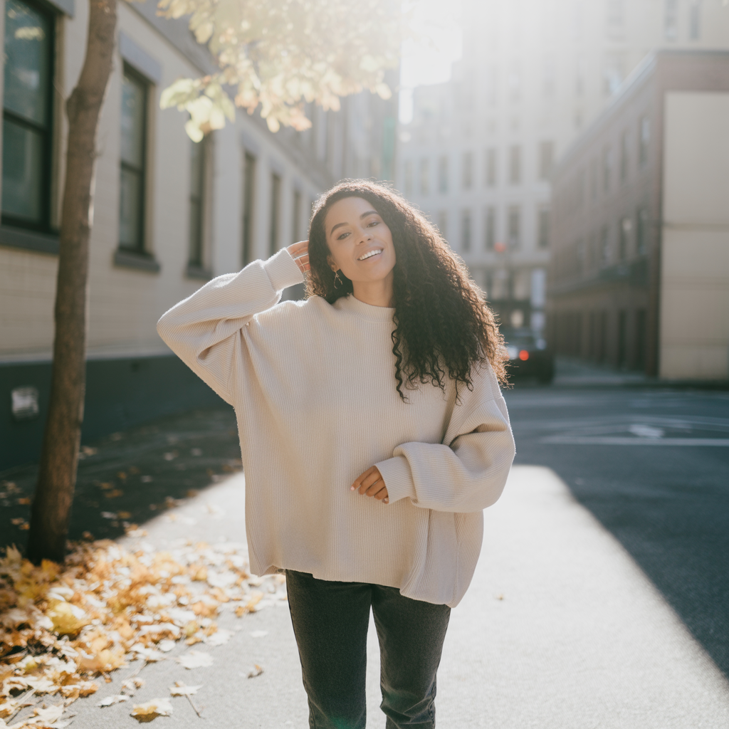 15 Best Cool Winter Outfits to Keep You Warm and Stylish 1 Oversized Sweater with Skinny Jeans