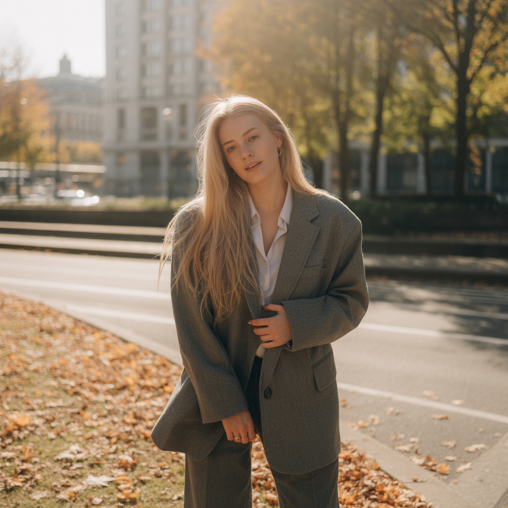 Oversized Wool Blazer and Trousers