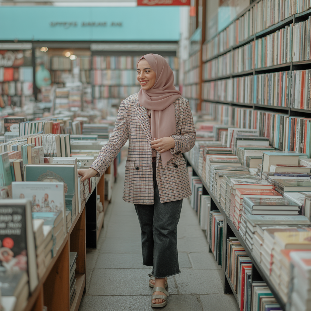 Plaid Blazer with Dark Jeans