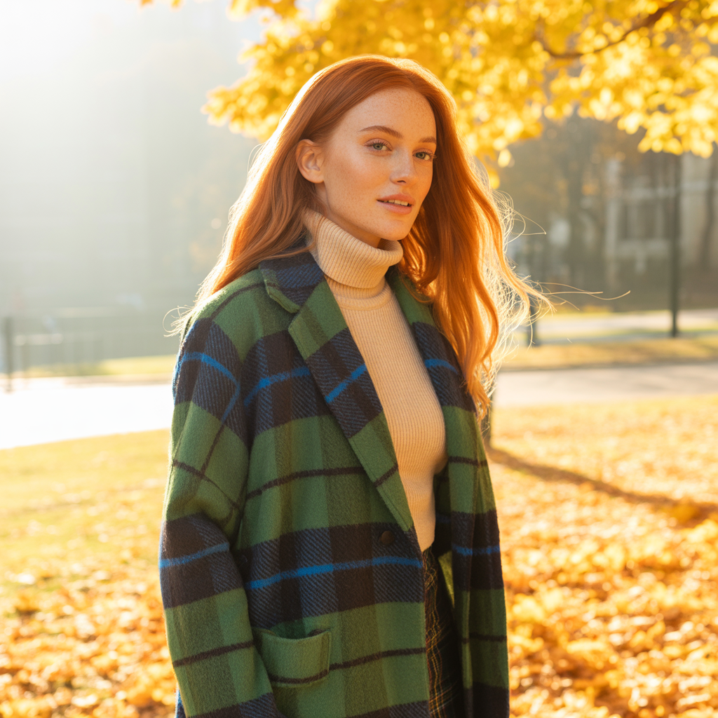 18 Best Classy Fall Outfits to Elevate Your Autumn Style 11 Plaid Skirt with Turtleneck