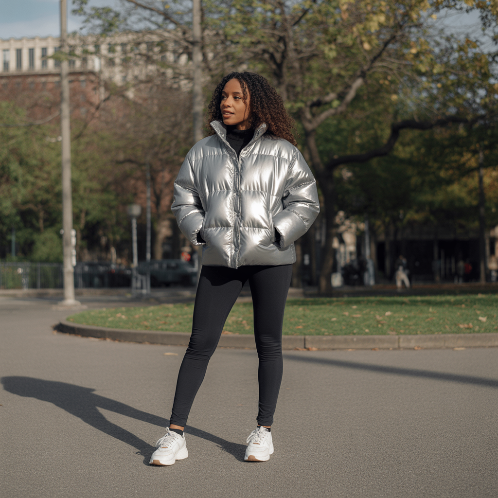 20 Best Chic Fall Outfits to Elevate Your Autumn Style 18 Puffer Jacket with Athleisure Pieces