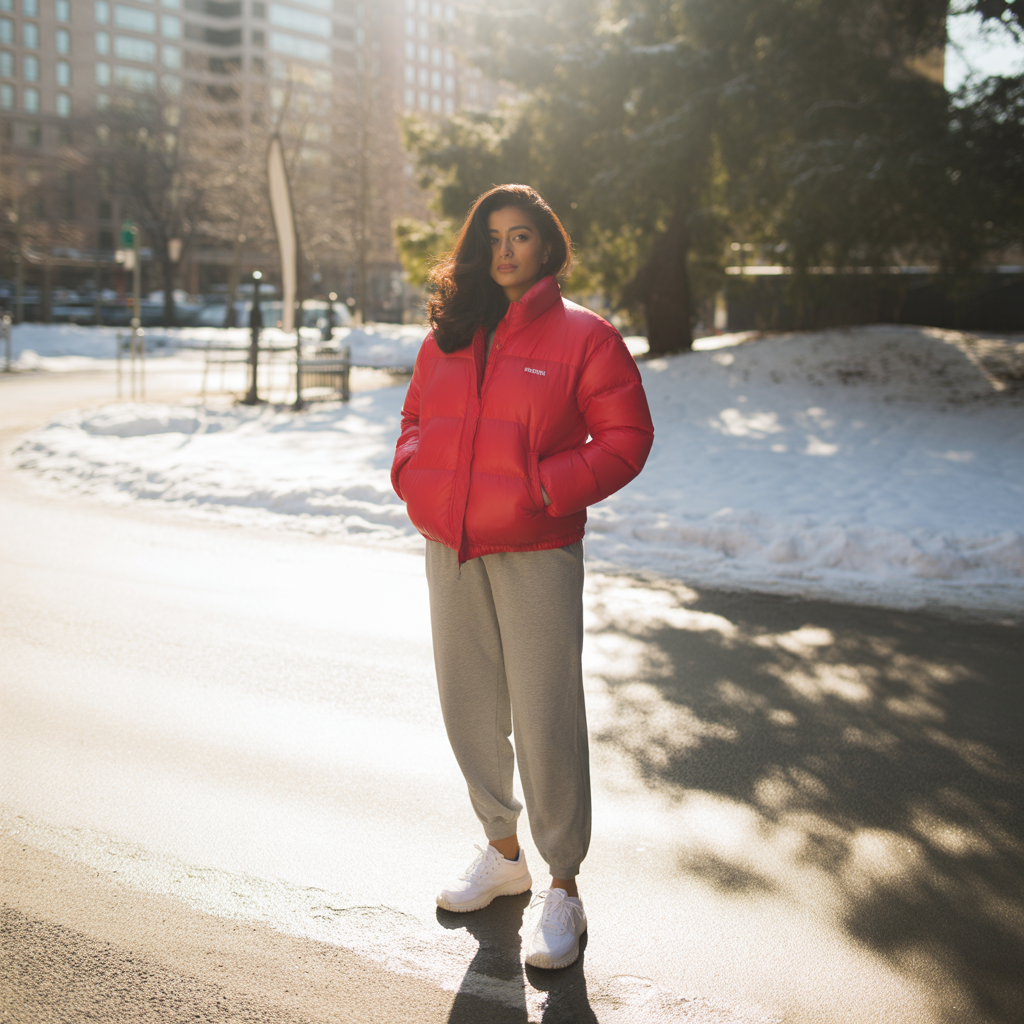 Puffer Jacket with Joggers