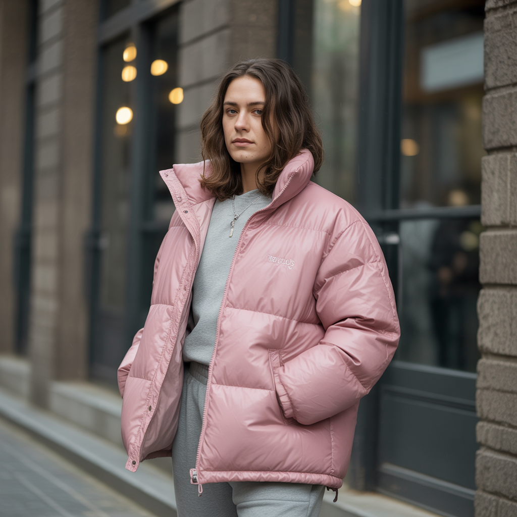 15 Best Cool Winter Outfits to Keep You Warm and Stylish 2 Puffer Jacket with Joggers