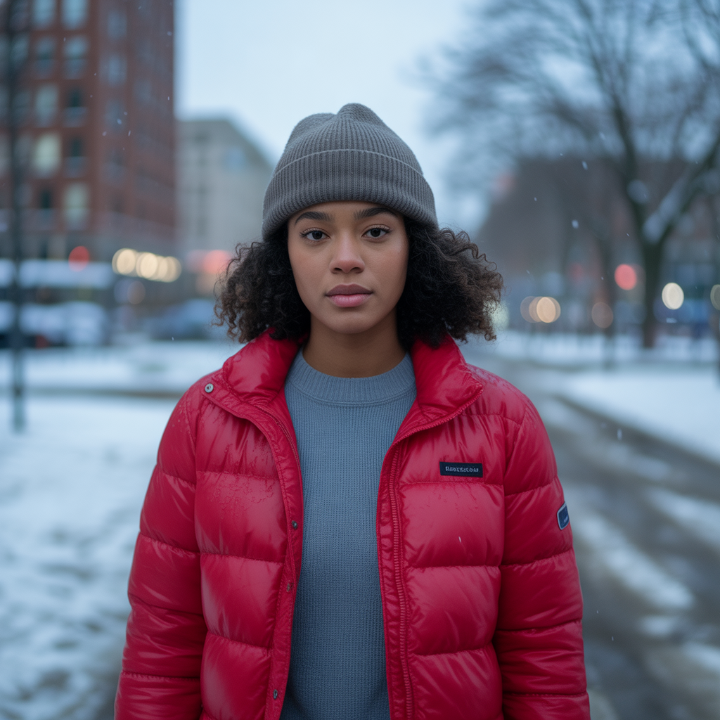 Puffer Jackets with Beanies