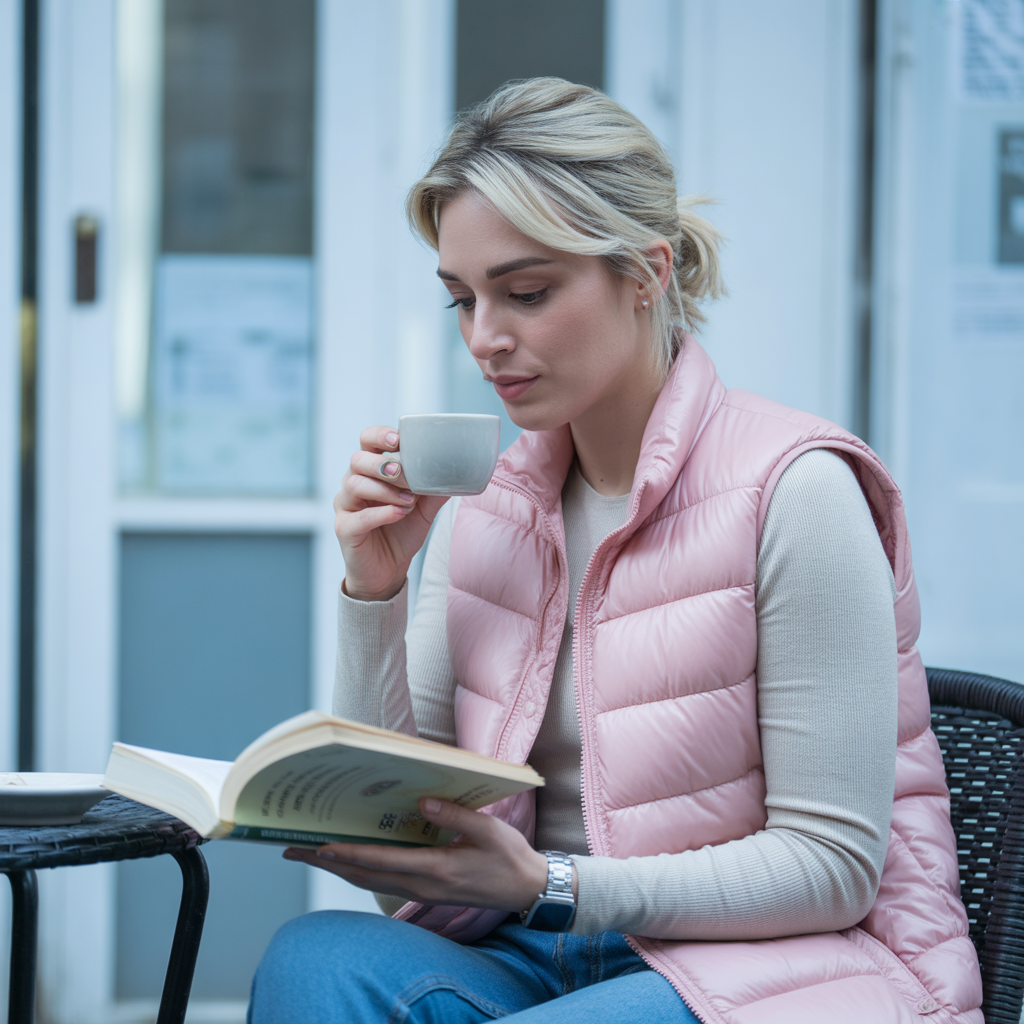 22 Best Mid Size Fall Outfits to Wear This Season 11 Puffer Vest with Long-Sleeve Tee