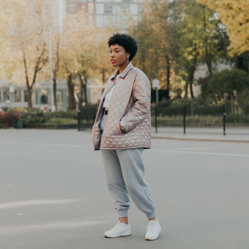 Quilted Jacket with Joggers