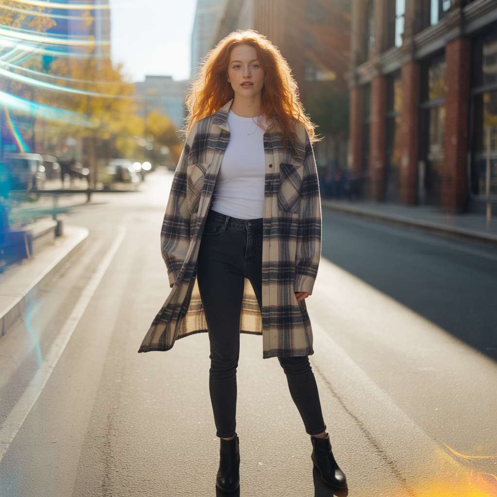 Shacket with Black Jeans