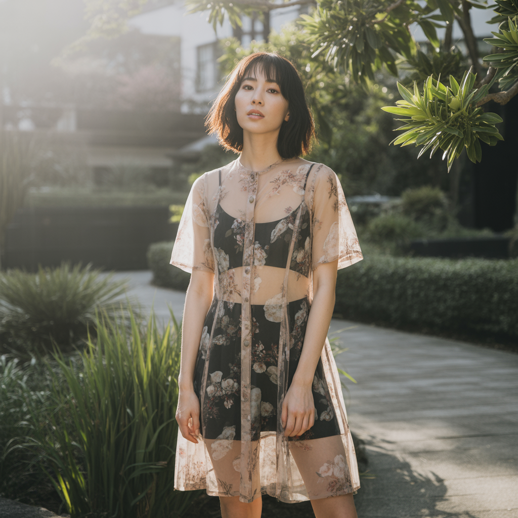 Sheer Panel Dresses for Modern Intrigue