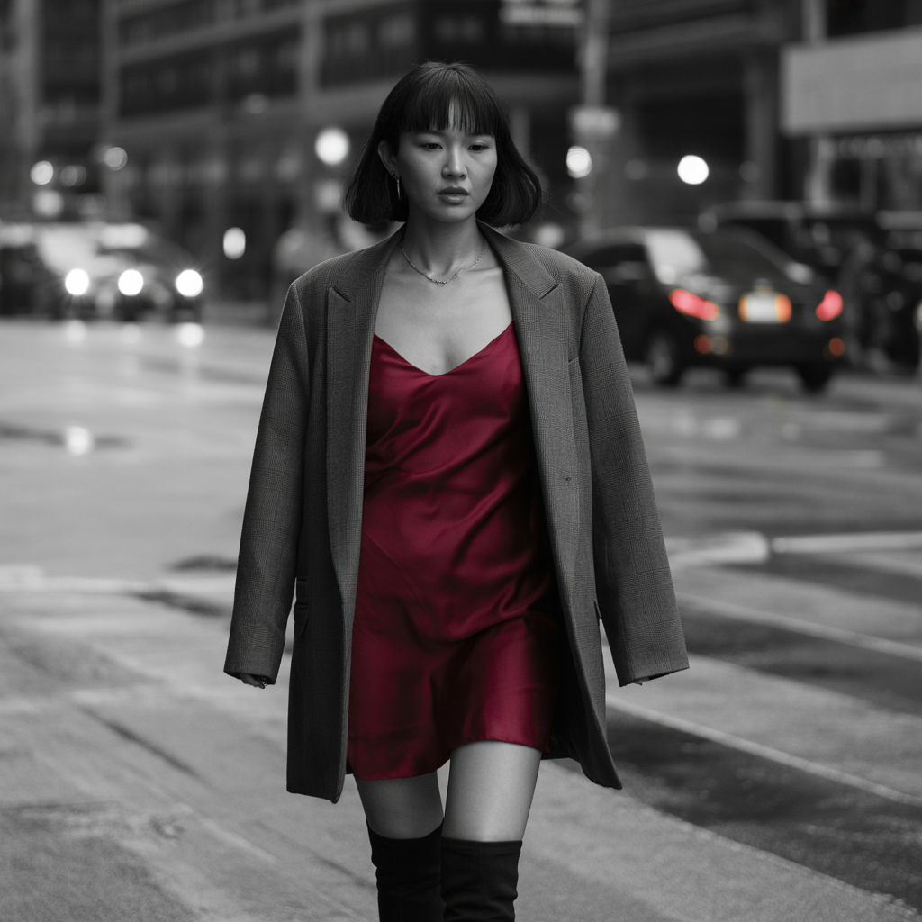 18 Best Classy Fall Outfits to Elevate Your Autumn Style 10 Slip Dress with Blazer and Boots