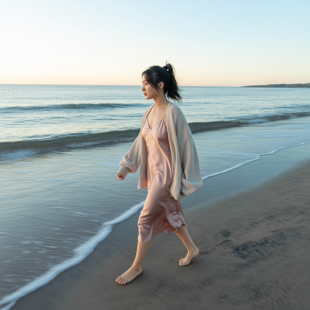 22 Best Fall Outfit Ideas to Stay Stylish This Autumn 12 Slip Dress with Oversized Cardigan