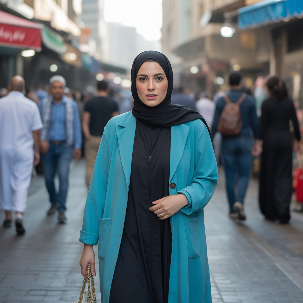 Statement Coat with Monochrome Layers