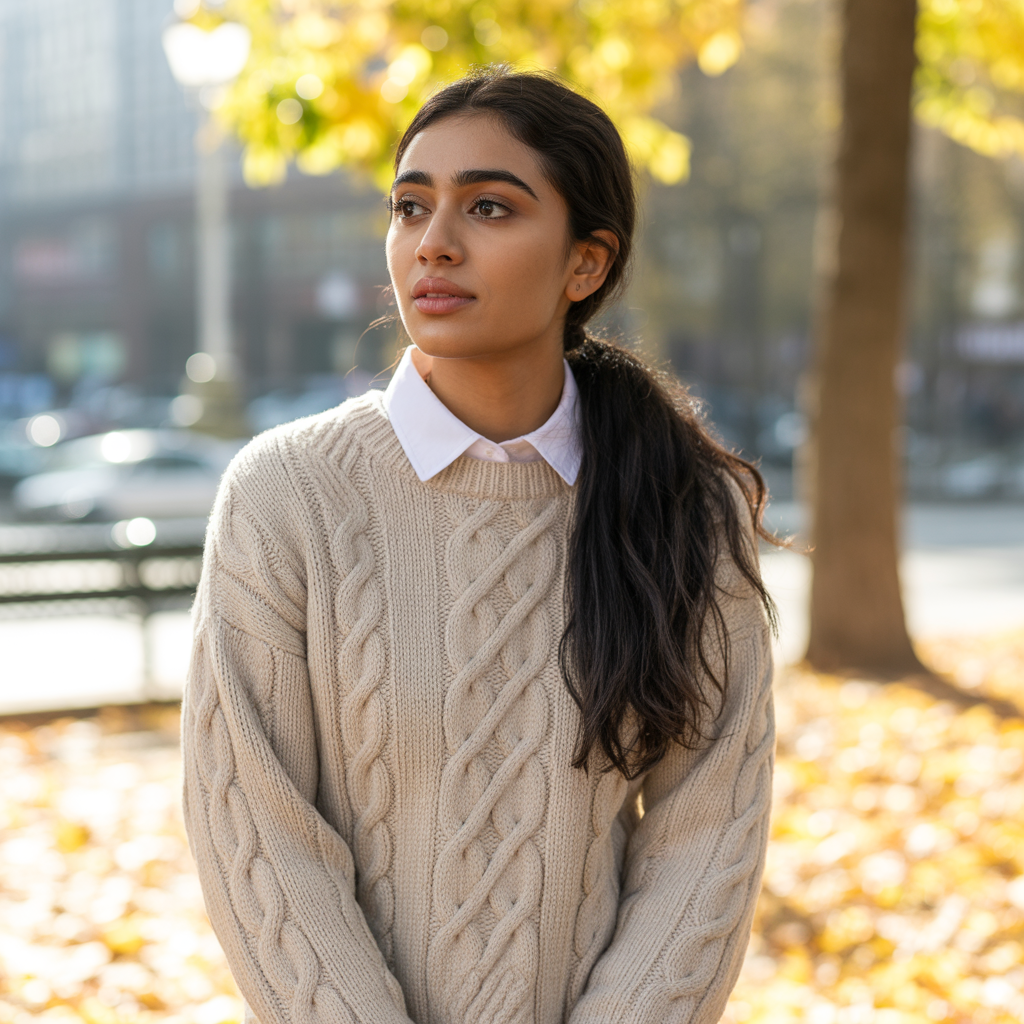 18 Best Classy Fall Outfits to Elevate Your Autumn Style 8 Sweater Layered Over a Collared Shirt
