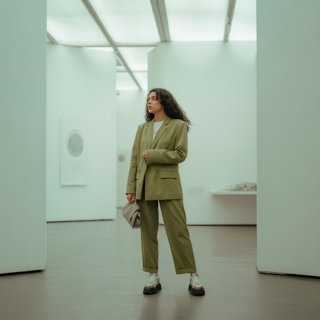 Tailored Suit with Sneakers