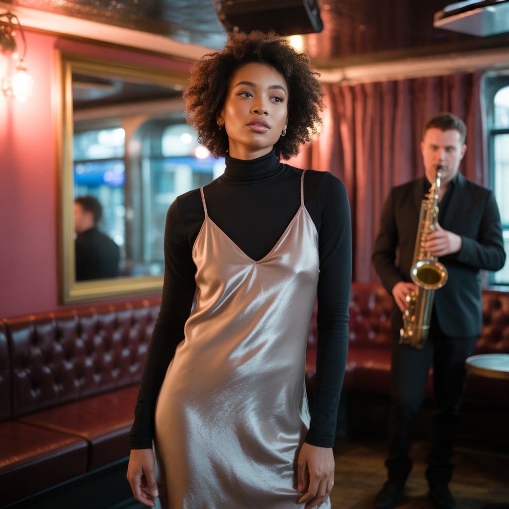 15 Best Trendy Grunge Fall Outfits to Rock This Season 12 Turtleneck Under Slip Dress