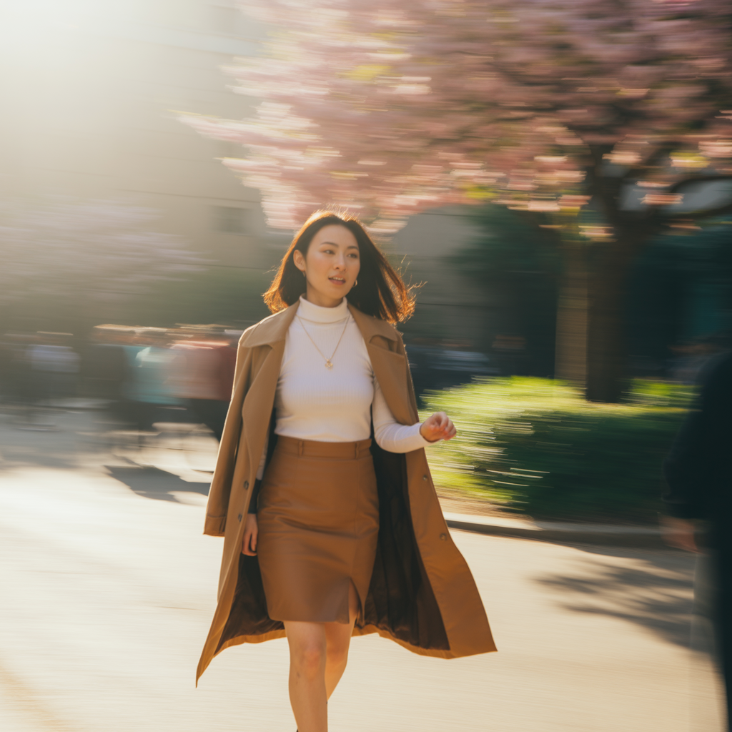 Turtleneck with Pencil Skirt and Coat