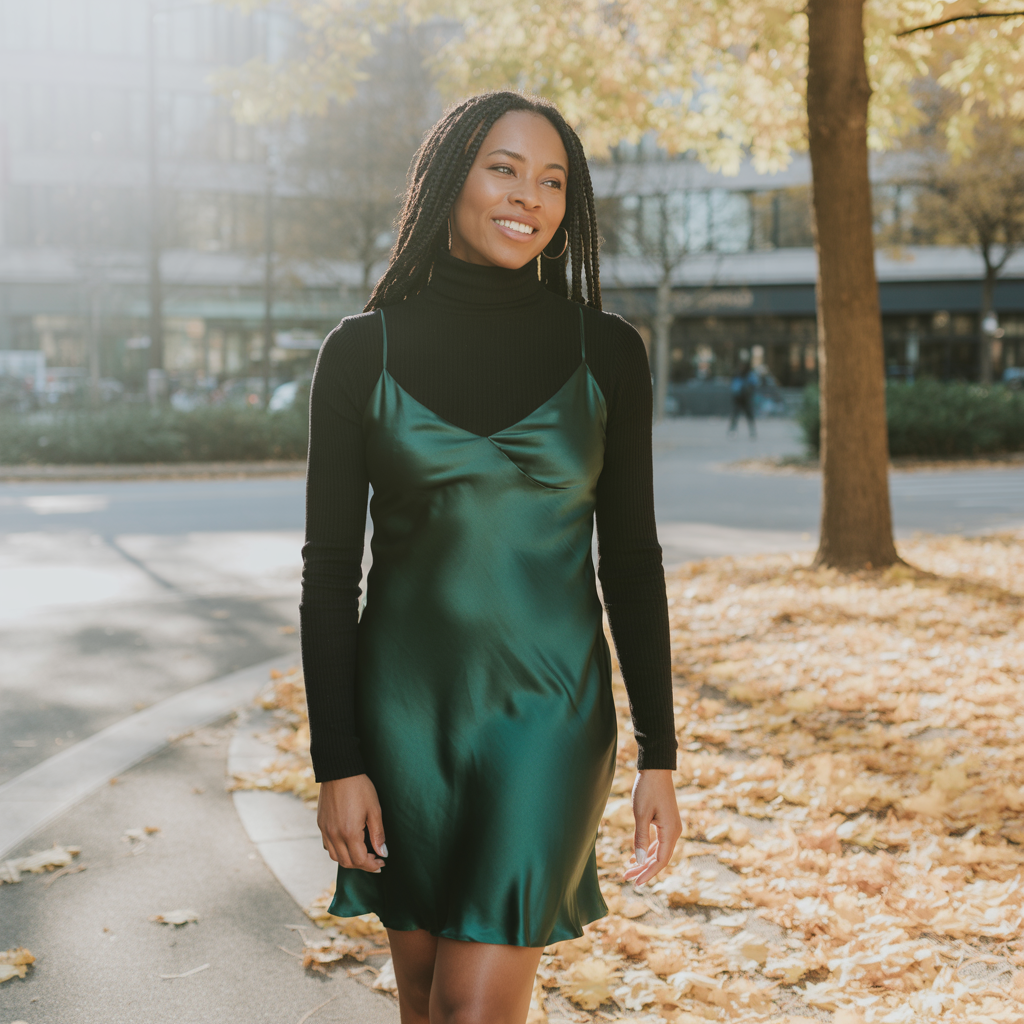 Turtleneck with Slip Dress