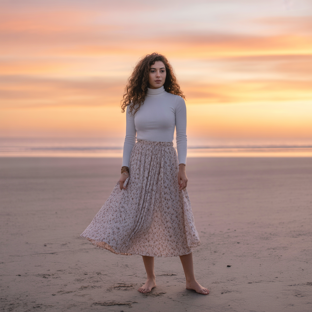 20 Best Chic Fall Outfits to Elevate Your Autumn Style 3 Turtleneck with a Midi Skirt