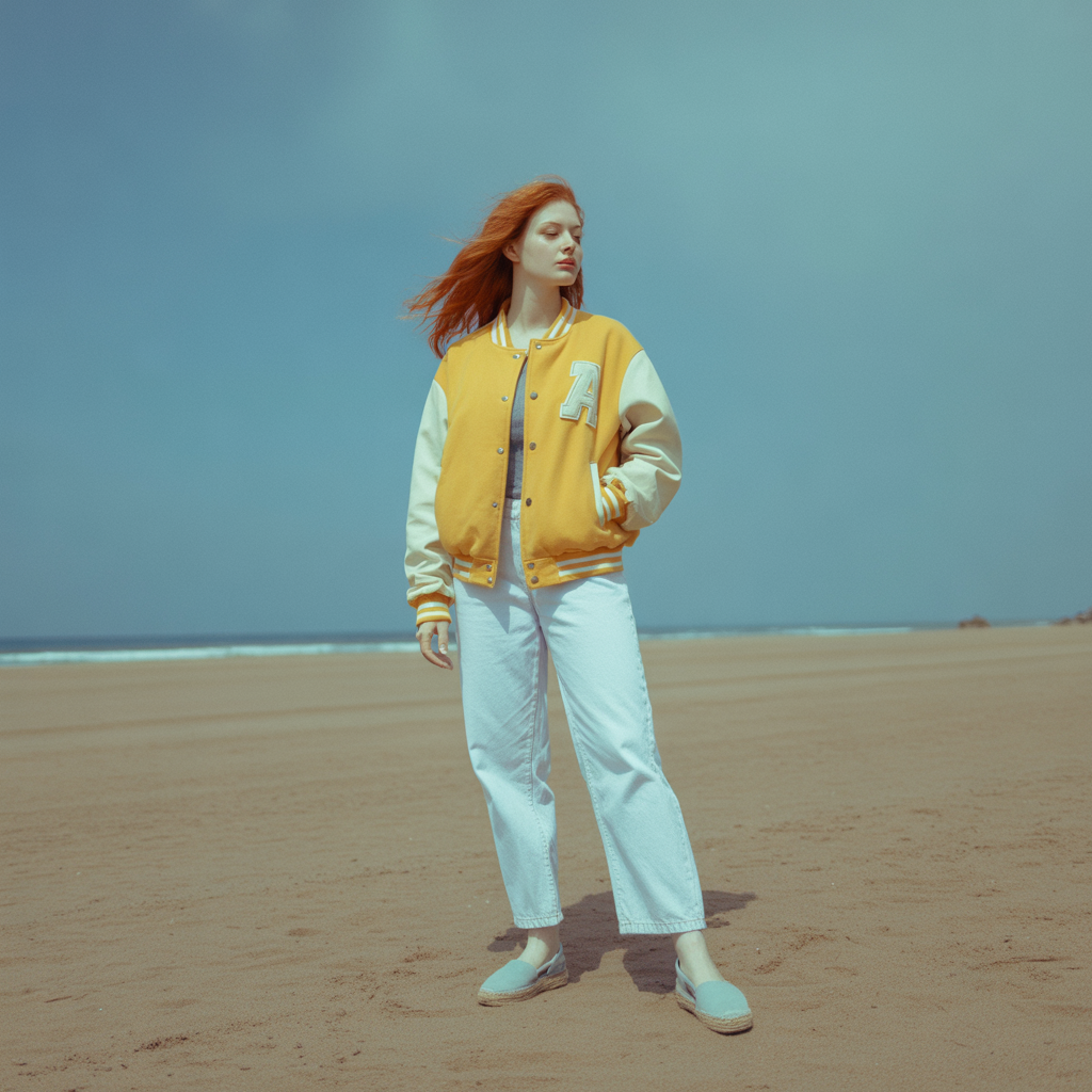 Varsity Jacket with Jeans