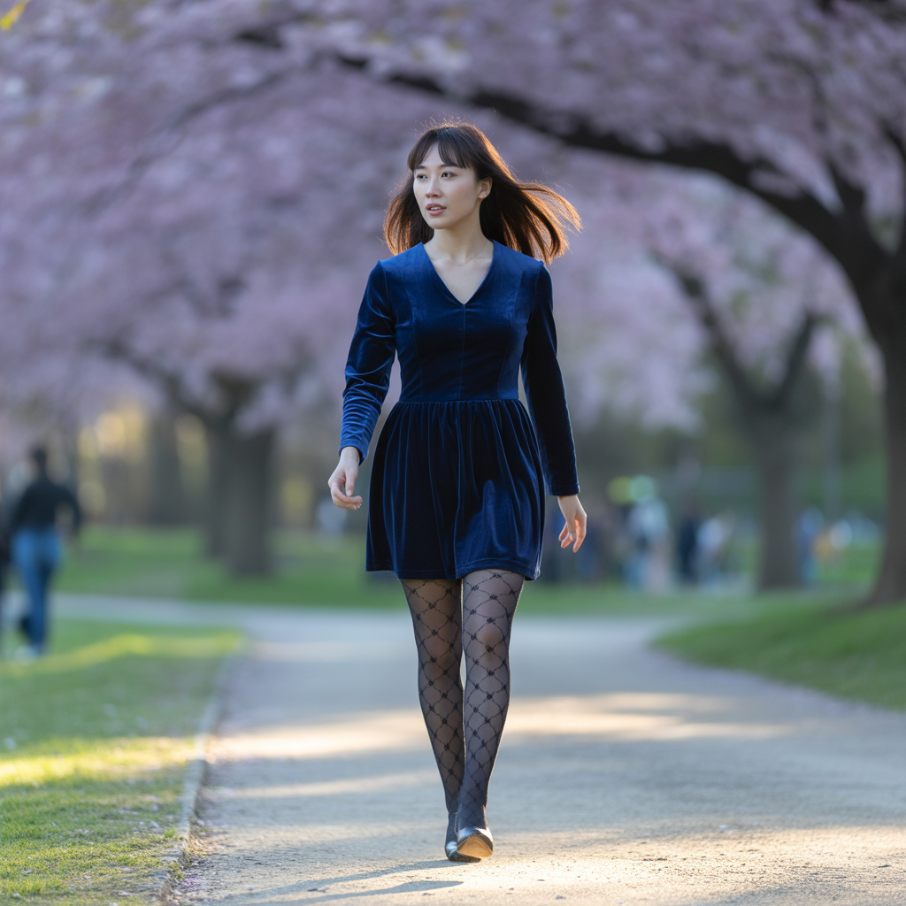 Velvet Dresses with Tights
