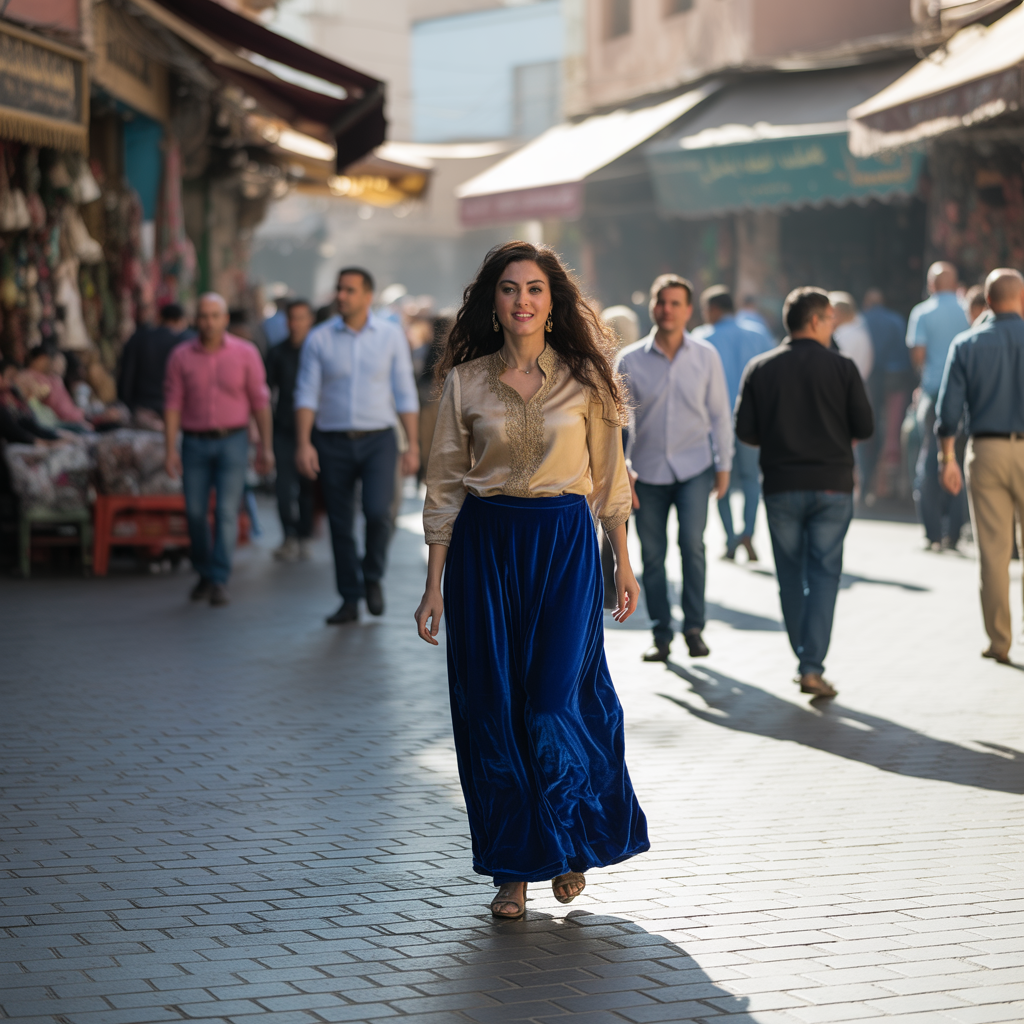 Velvet Skirt with Blouse