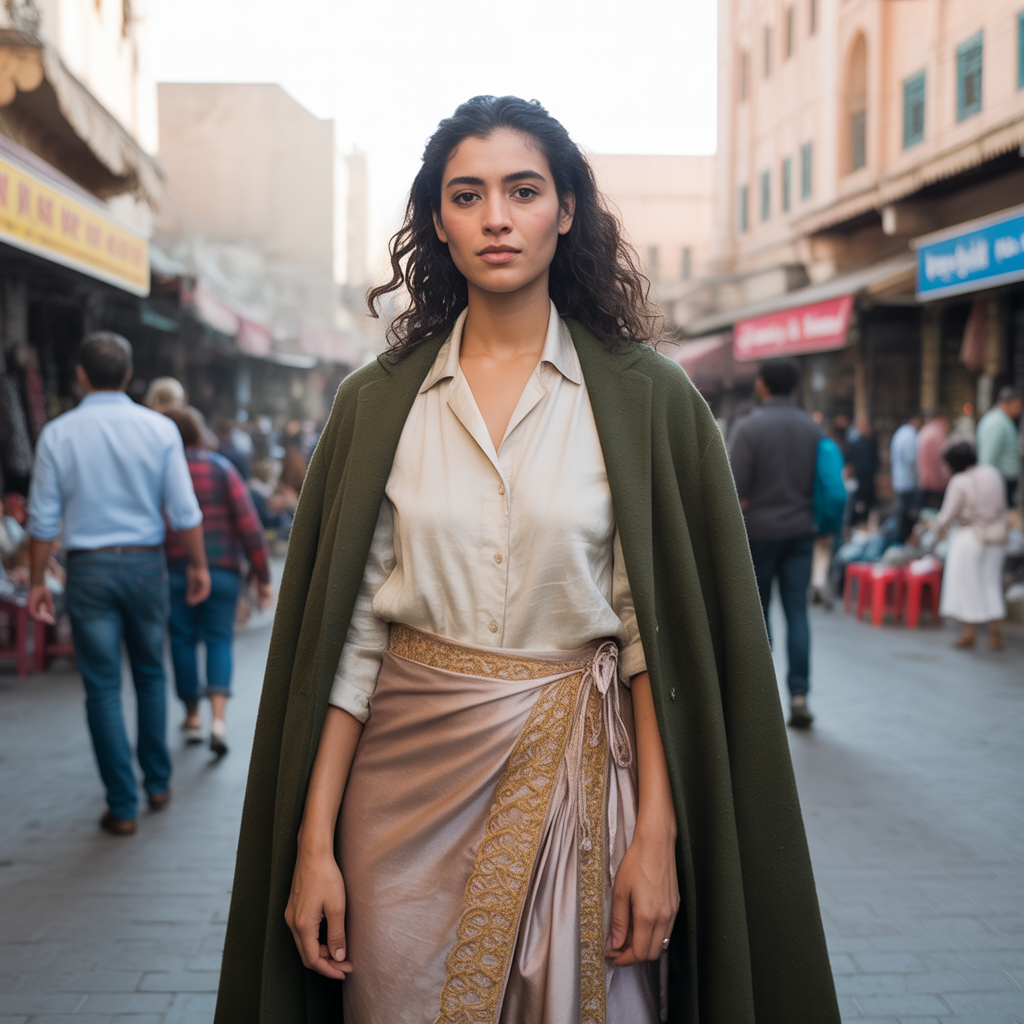 20 Best Cute Winter Skirt Outfits to Stay Warm & Stylish 14 Wrap Skirt with Blouse and Cape Coat