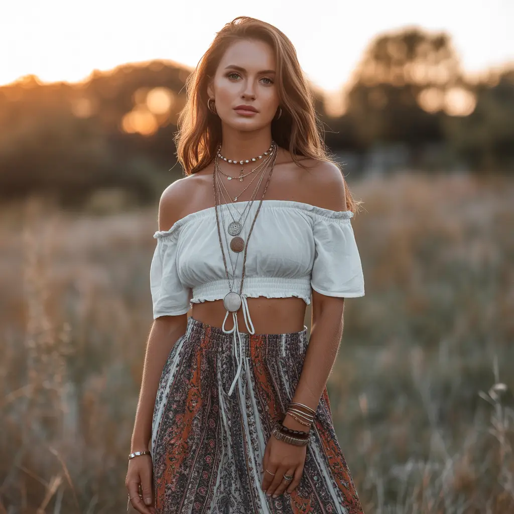 Boho Skirt and a Crop Top