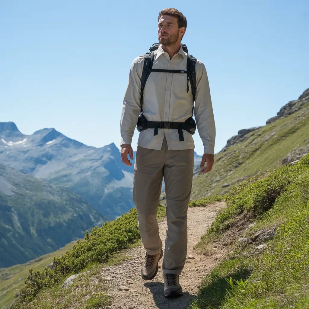 Convertible Hiking Pants and UPF Long-Sleeve Shirt