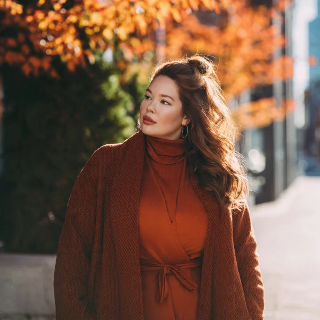 20 Best Curvy Fall Outfits to Rock This Season 7 Curvy Fall Outfits: Monochrome Layers