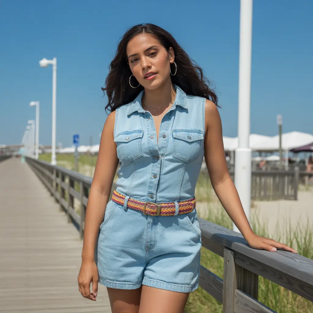 Denim Romper