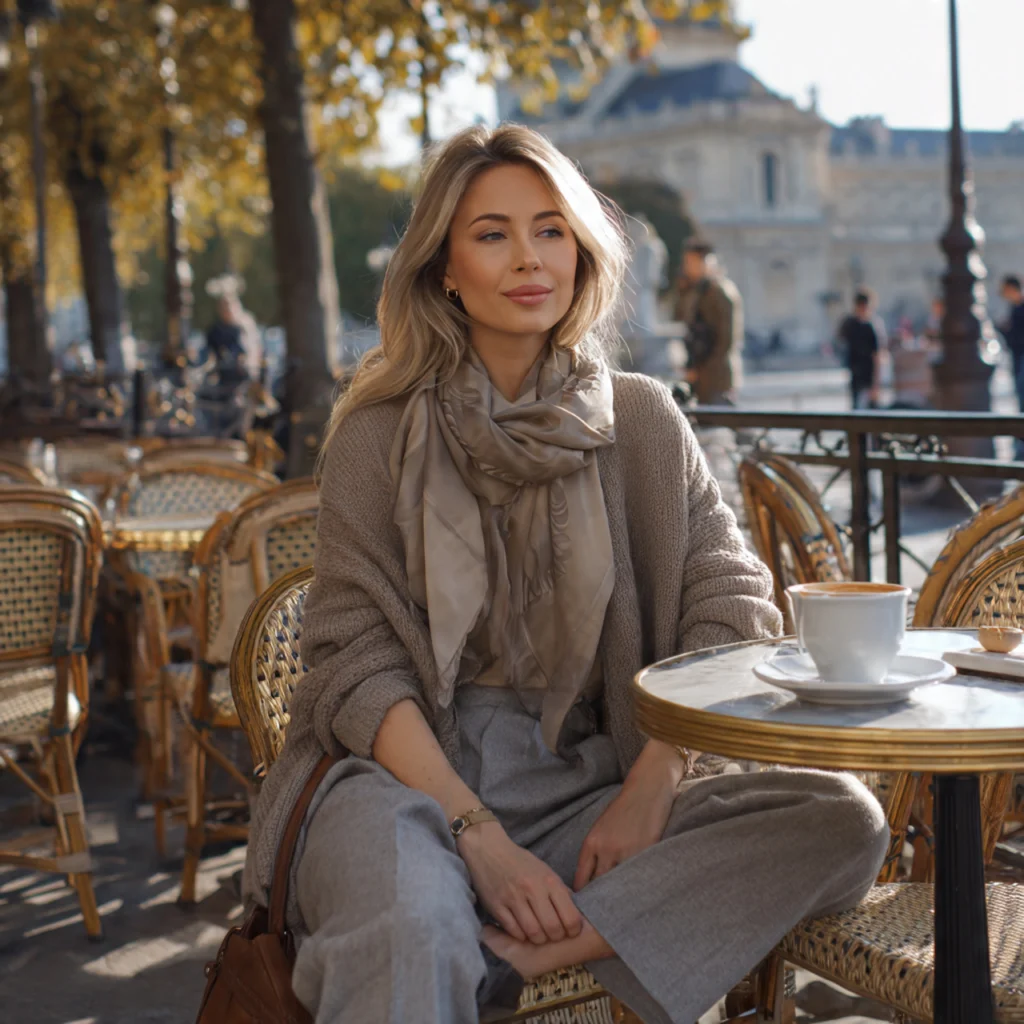 European Fall Outfits: Wool Culottes and Knit Cardigan