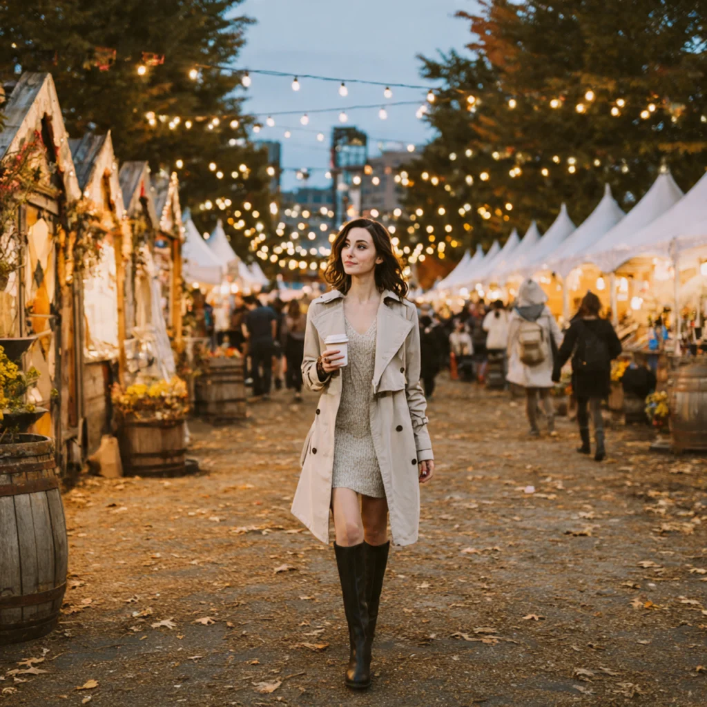 Fall Outfit Ideas for Every Occasion: Holiday Market Visit