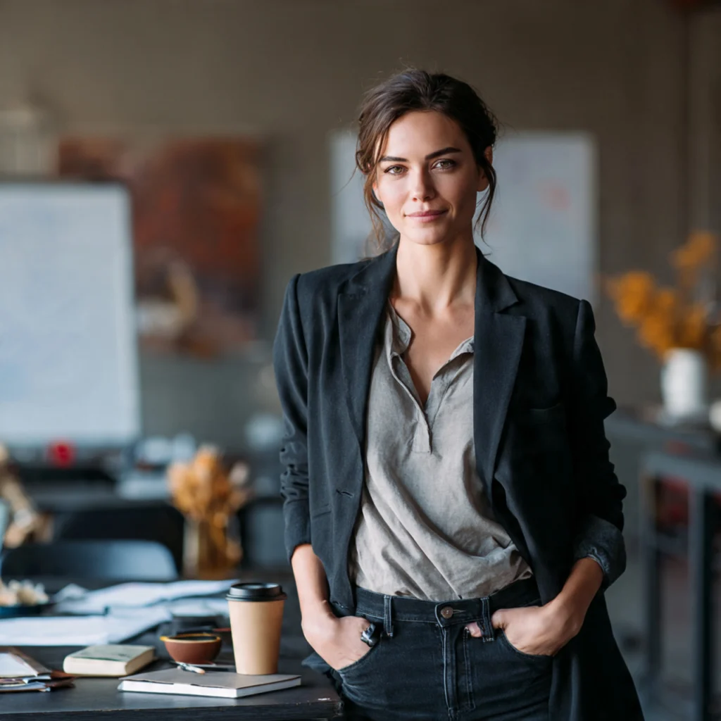 25 Best Fall Teacher Outfits for Comfort and Classroom Style 3 Fall Teacher Outfits with Blazer Over Basics