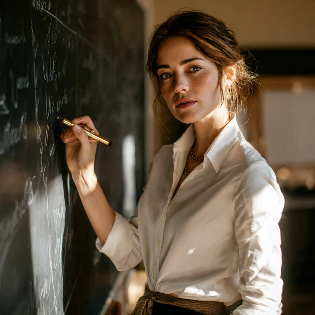 25 Best Fall Teacher Outfits for Comfort and Classroom Style 5 Fall Teacher Outfits with Crisp White Button-Down