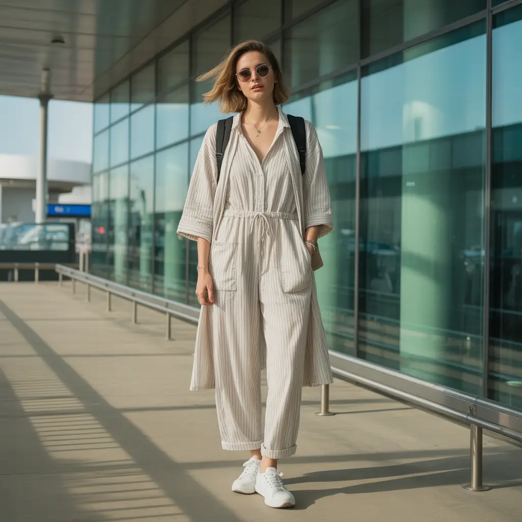 18 Best Airport Summer Outfits for Effortless Travel Style 5 Jumpsuit Ease