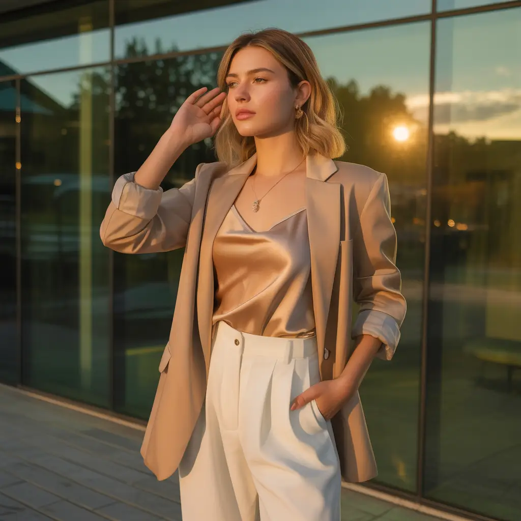 Lightweight Blazer over Camisole