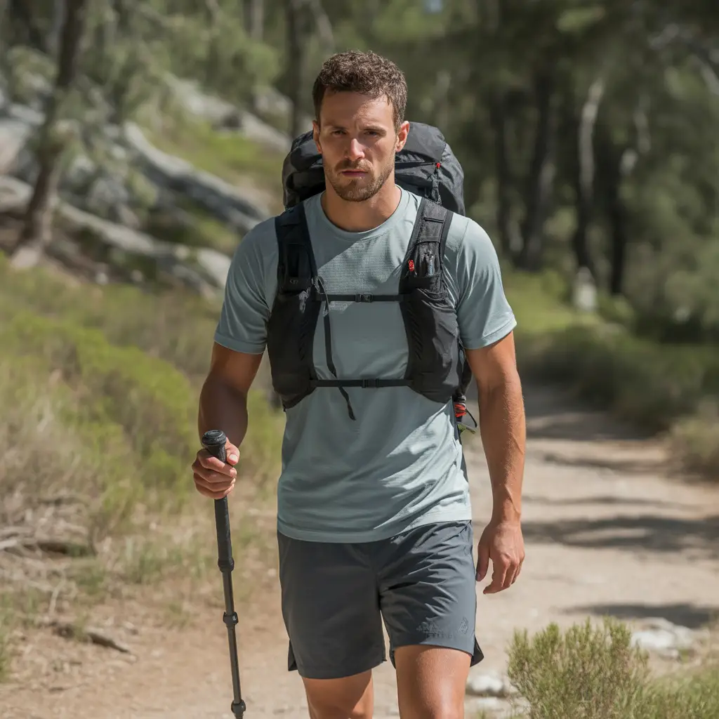 Lightweight Moisture-Wicking T-Shirt and Quick-Dry Shorts