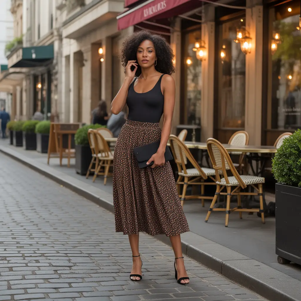 Midi Skirt and Bodysuit