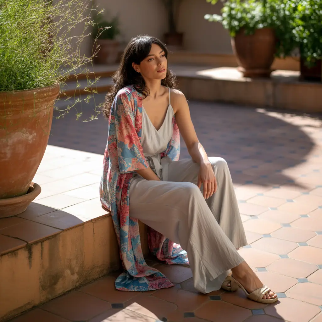 Modest Jumpsuits with Kimono Layers
