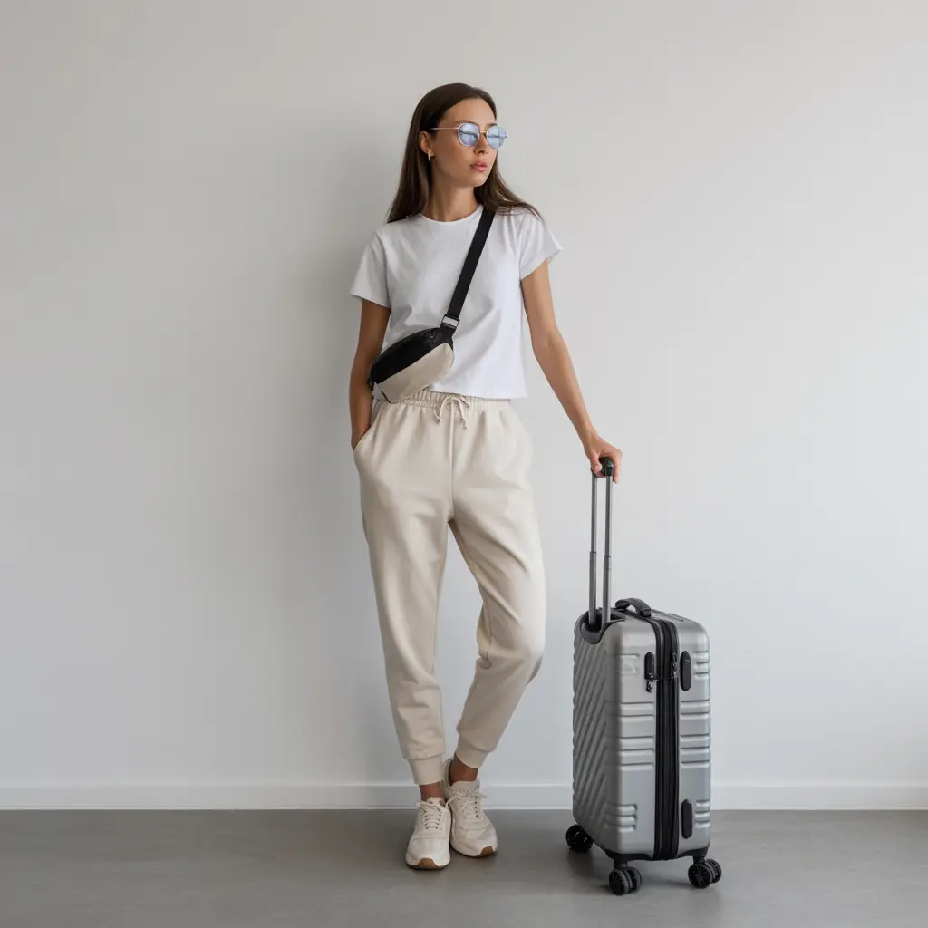 18 Best Airport Summer Outfits for Effortless Travel Style 11 Monochrome Minimalist