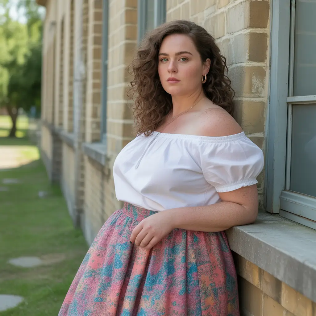 Off-Shoulder Tops and A-Line Skirts