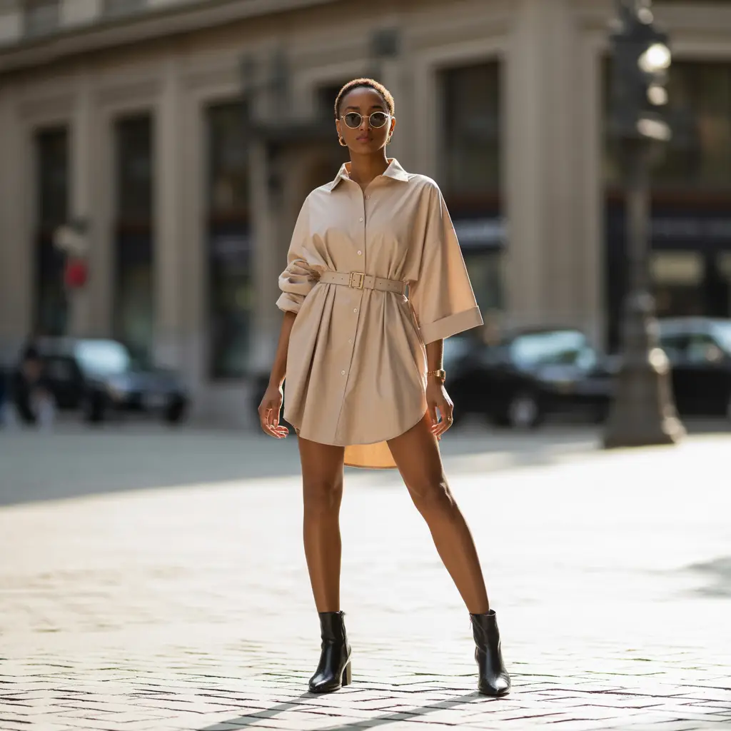 Oversized Shirt Dress