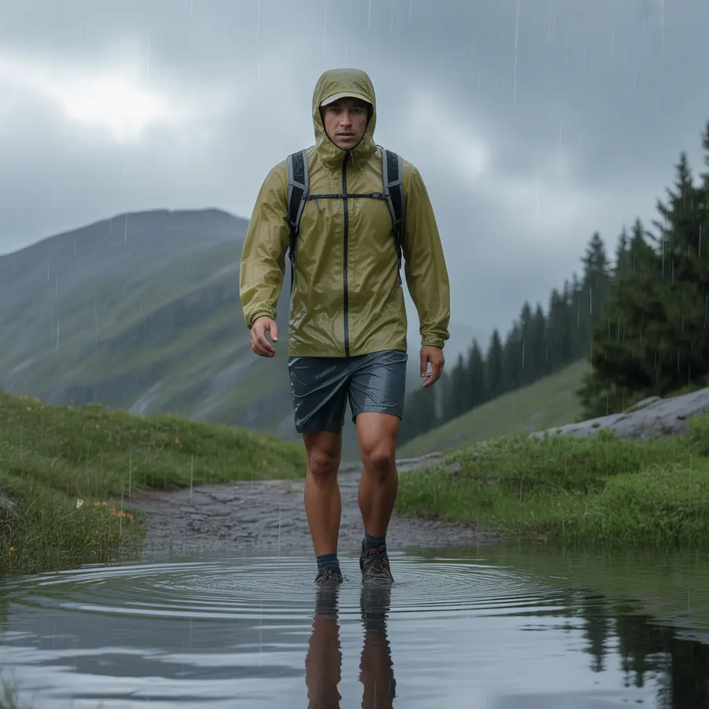 Rain-Resistant Windbreaker and Trail Shorts